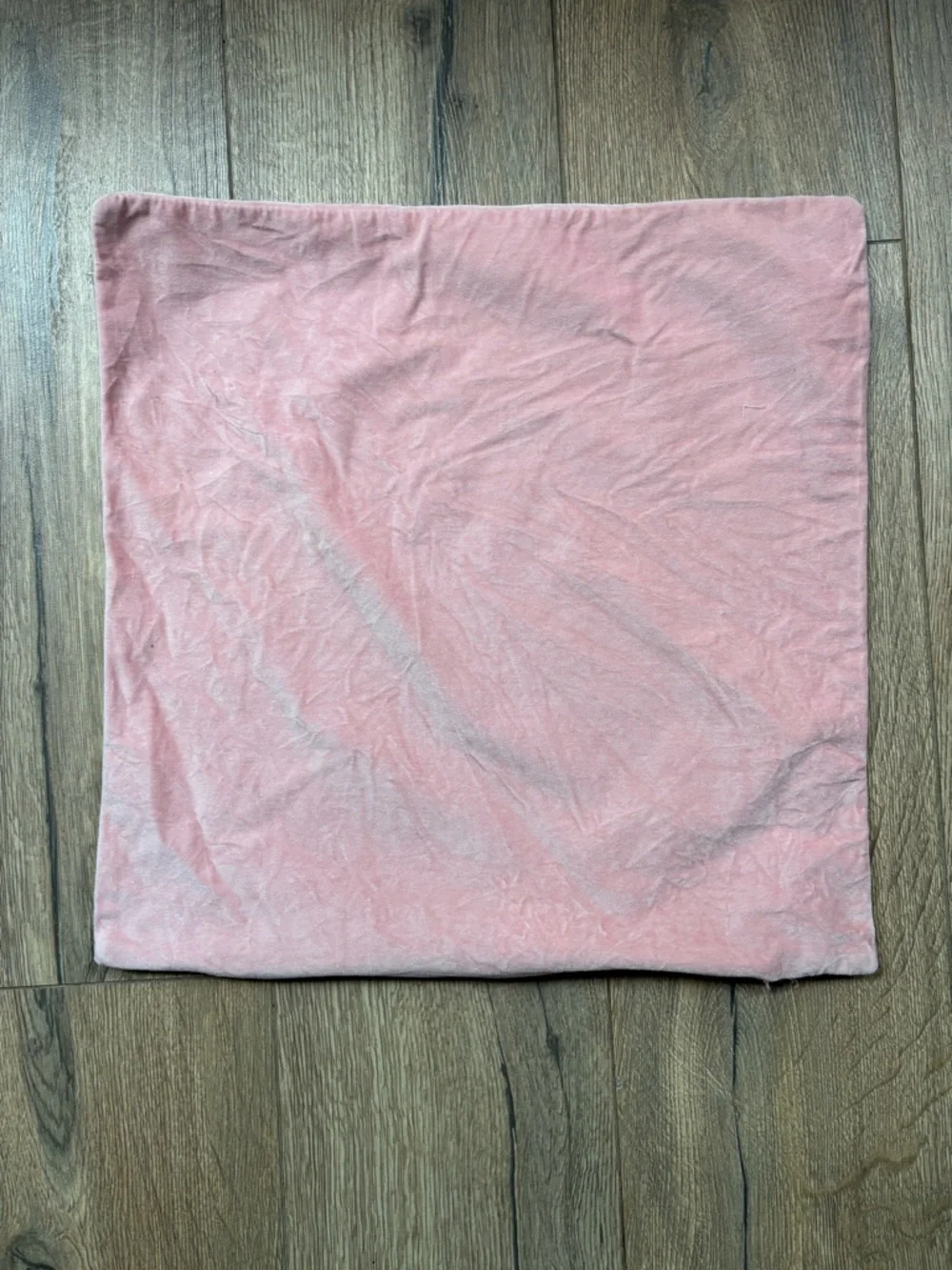 World Market Blush Pink Velvet Pillow Cover 18x18 Square Throw Cover Cotton